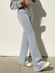 Basic Solid Flare Pants Y2K Slim Low-Waisted Boot Cut Pants