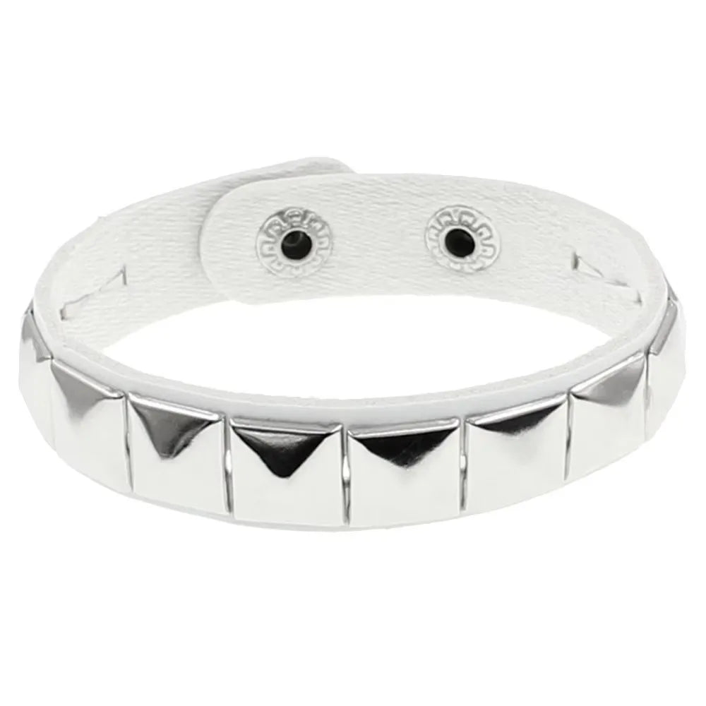 Unique Rivet PU Leather Spiked Studded Bracelet Bangle Gothic Jewelry Rivet Bracelet Punk Cuff Wrap Men Women Metal Wristband