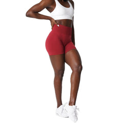 Solid Seamless Shorts Women Soft Workout Tights Fitness Outfits Yoga Pants Gym Wear