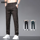 Summer Thin Ice Silk Office Men's Business Casual Suit Pants Korean Fashion