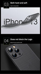 Heat Dissipation Breathable Cooling Case Ultra Thin Matte Mesh Hollow Slim Hard iPhone 16 15 14 13 12 Pro Max Plus