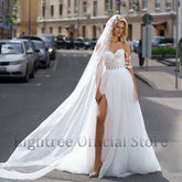White Bridesmaid Dresses: A-Line Wedding Dresses Women Sweetheart Appliques