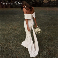 White Bridesmaid Dresses: White Off Shoulder Wedding Dresses for Bride Women