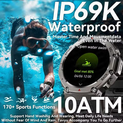 2025 NEW T-Rex 3 Ultra Men Outdoor Military GPS Smart Watch AMOLED HD Screen Compass 500MAH BT Call 5ATM Waterproof Smartwatch