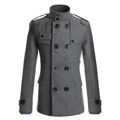 Men's Wool Overcoat Long Suit Men Woolen Windbreaker Man Woollen Coat