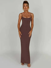 Formal attire Dresses: Backless Bodycon Women Maxi Dress Slim Elegant Party Dress