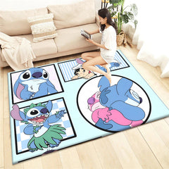 Stitch HD Printed Carpet Living Room Home Decor Sofa Table Rug Anti Slip Chair Cushion