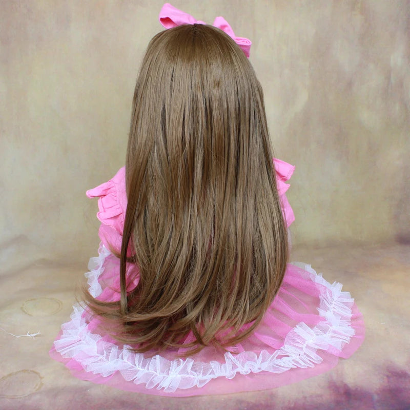 BZDOLL 60cm Lifelike Reborn Baby Doll 24inch Soft Silicone Newborn Princess Toddler Bebe Alive Kid Lovely Dress Up Toy For Girl