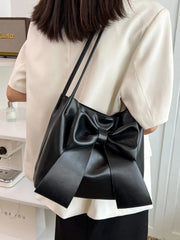 Fashionable Large Capacity Bowknot Shoulder Bag Cute Kawaii Bow Decor Water
