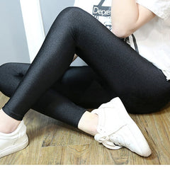 Women's Workout Leggings Casual Shiny Glossy Legging Female Fitness Leggins