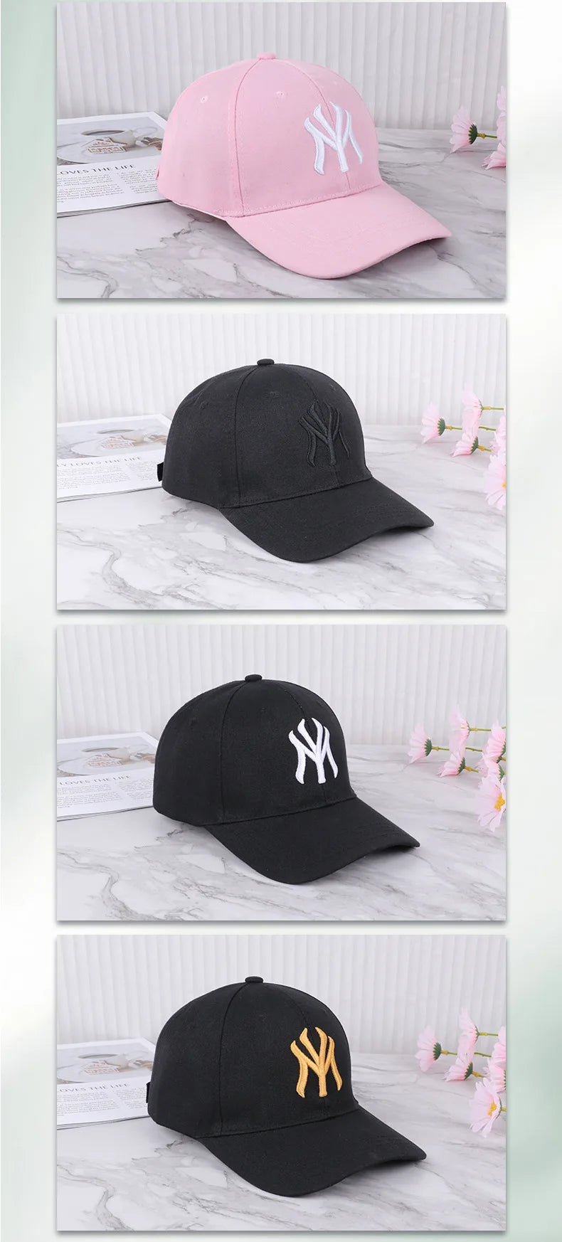 Fashion letter embroidery men women baseball cap duck tongue cap women men