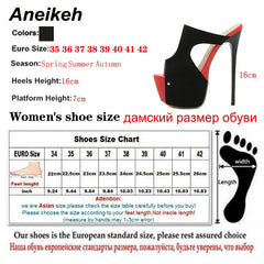 Platform Mixed Colors Super High Heel Sandals Women's Summer Ladies Nightclub