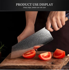 1-9 Piece Kitchen Knives Set Damascus Steel Chef Knife Sharp Cut Vegetables