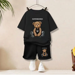 Summer Baby Boy Clothes Set Children Girls Cartoon Printed T-shirts and Shorts 2 Pieces Suit Kid Short Sleeve Top Bottom Outfits