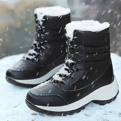Ankel Boots for Women Winter Outdoor Warm Snow Boots Chunky Platform