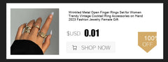 8 Pcs Chunky Open Smooth Surface Rings Set for Women Trendy Gold Color and Silver