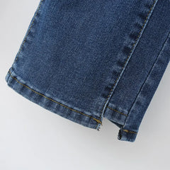 Clothes Women Jeans Plus Size Slim High Waist Stretch Denim Flare Pants
