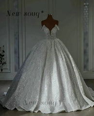 White Bridesmaid Dresses: Off the Shoulder Ball Gown Wedding Dresses for Women Bride