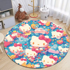 HD Printed Round Carpet for Living Room Bedroom Rugs Camping Picnic