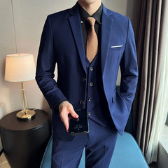 Prom Suits for Men: Casual Wedding Fashion Banquet Handsome Men's 3-piece Set