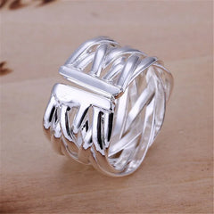 women wedding 925 Sterling Silver Rings valentine gifts open ring party