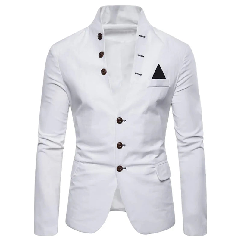 Tuxedo for Mens: Men's 2 Pieces Jacket & Pants Tuxedo Three Buttons Stand Collar