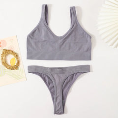 Women Bra Set Lingerie Female Seamless Underwear Bralette Tops Basic Stretchy