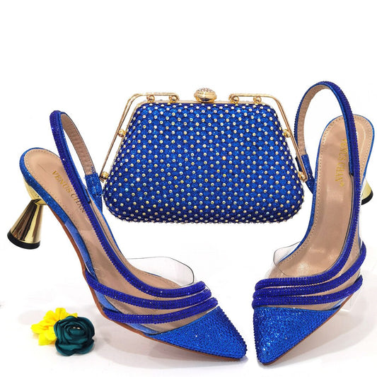 Matching Shoes and Bags: Shoes and Bag Set Sets gold Women Shoes