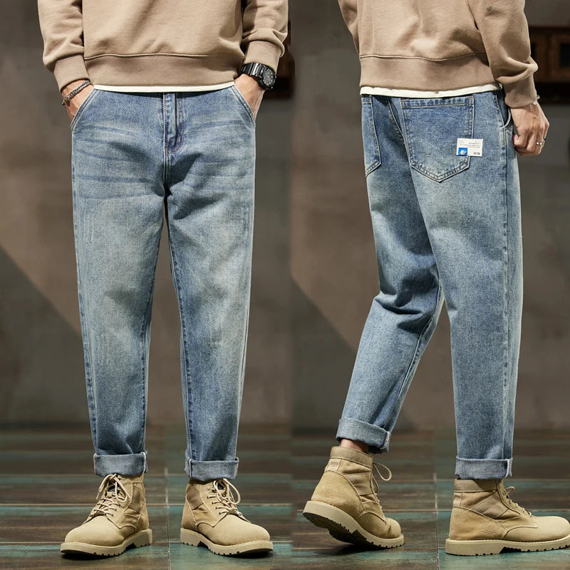 Baggy Jeans Men Harem Pants Loose Fit Wide Leg Vintage Clothes Casual