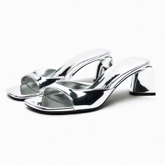 Women's Sandals Summer Fashion Gold Chunky Sandals Shoes For Women