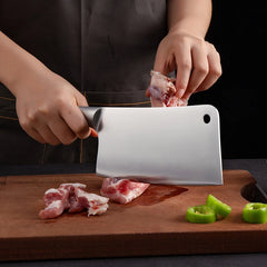 1-7pcs Chef Knife Set Hollow Handle Knife Set Stainless Steel Household Slicing Kitchen