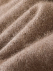 Men's 100% Mink Cashmere Sweater V-Neck Pullovers Knit Large Size Winter