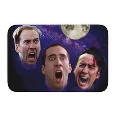 Nicolas Cage In A Banana Doormat Anti-Slip Kitchen Bath Mat Toilet Floor Door Entrance