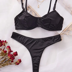 Ladies Smooth Comfortable Thin Underwear Women Nightwear Inner Solid