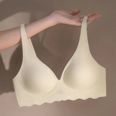 Seamless Women's Bra Small Chest Big Hollow Design Underwear Support