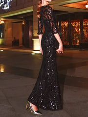 Homecoming Dresses: Evening Dress Solid Temperament Prom Dresses Black