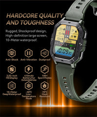 CUBOT C28 Waterproof Smart Watch Men 2.02 Inch Fitness Tracker Sport Wrist Smartwatch For Android IOS Bluetooth Call