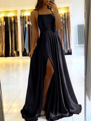 Homecoming Dresses: Long Evening Party Dress For Women High Split Navy Blue
