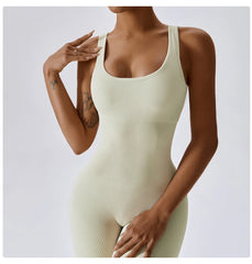 Women's Yoga One Piece Tracksuit Jumpsuit Seamless Sportswear Yoga Suit Gym