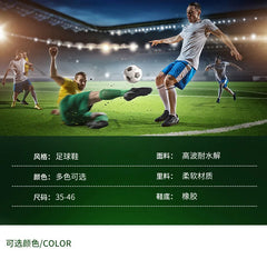 Mens Soccer Cleats High Ankle Football Shoes Long Spikes Outdoor Soccer