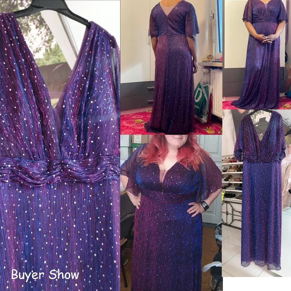 Wedding Bridesmaid Dress For Plus Size Female Fashion Plunging
