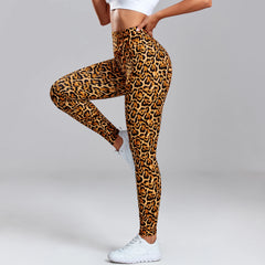 Leopard Print Leggings Women's High Waisted Yoga Pants Fitness Push Up Leggins