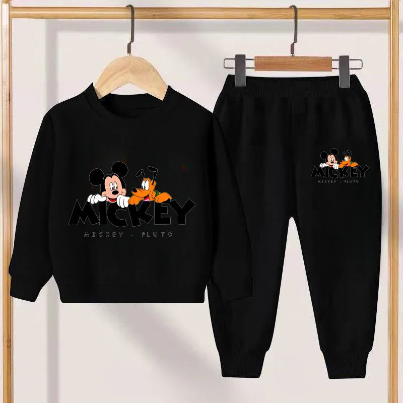 Print Spring New Children's Clothing Sets Breathable Boys O Neck Hoodies Long Pant Two Piece Suit Kids Casual Tracksuit