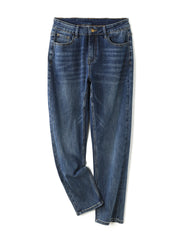 Plus Size BoyFriend Women's Jeans 6XL Fashion Straight Vintage Mid Waist Pants