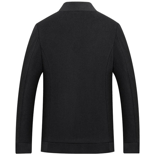 Men's Full Zip Fleece Jacket Casual Jacket Lightweight Stand Collar Jackets Outdoor
