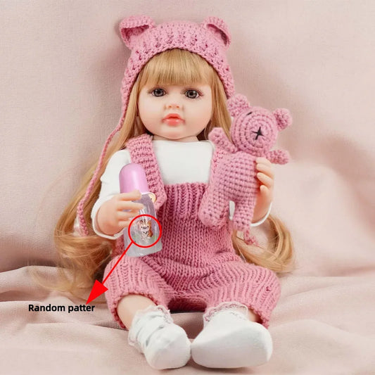 JOYORA 22in 55cm Handmade High Quality Soft Vinyl Silicone Reborn Toddler Detailed Lifelike Hand-rooted hair Collectible