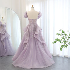 Homecoming Dresses: Elegant Lilac Saudi Arabia Evening Dress for Wedding