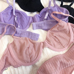 6 Color Women Underwear French Bralette Push Up Bra Set Ultra