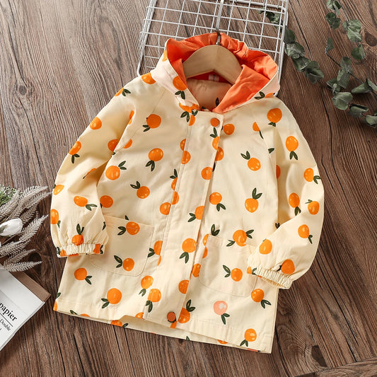 Baby Kids Jacket for Girls Coats Printed Spring Autumn Outfits Children Outerwears Clothes