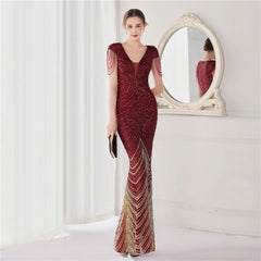 Formal attire Dresses: Evening Dress Long Luxury Beads Women Evening Party Dresses